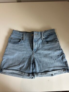 Levi Strauss Light Blue Denim Women's Roll-Cuff Shorts